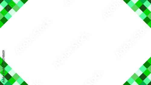 Background white with green square. Vector can be used for banners, posters, power points, templates, slides, etc.