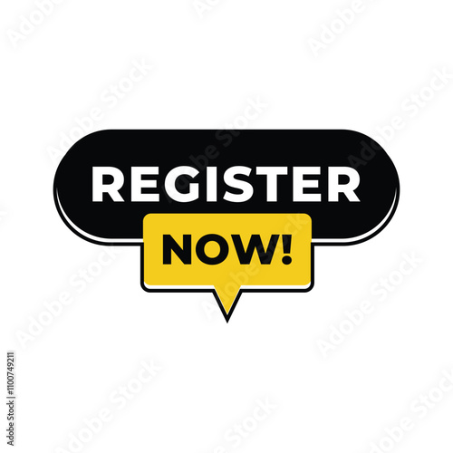 register now icon vector design concept idea