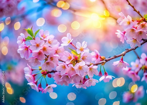 Serene Cherry Blossoms in Mitoyo City, Kagawa Prefecture, Japan with Dreamy Bokeh Effect Enhancing the Beauty of Springtime Nature and Scenic Landscapes photo