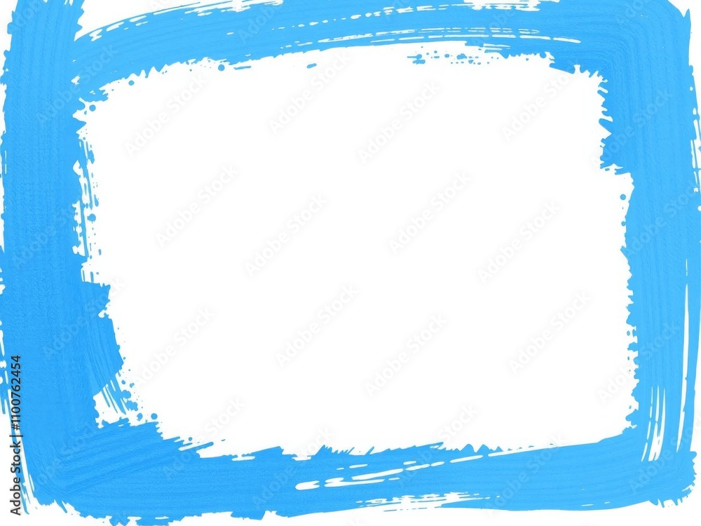 Obraz premium Dynamic red, white, and blue brush patterns frame the borders of a blank middle, creating a modern and patriotic design, brush, style, dynamic