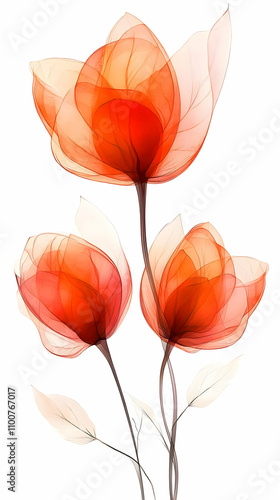 Translucent Floral Illustration