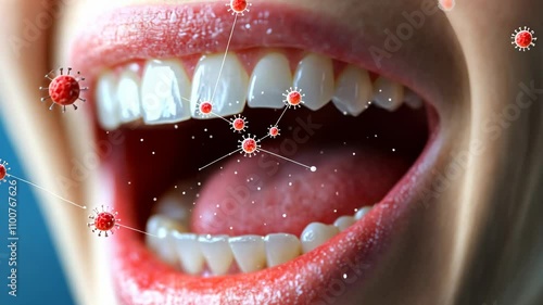 Teeth bacteria virus tooth to understand the various impacts that viruses can have on dental health and hygiene practices, which include infection control and preventive measures within dentistry photo