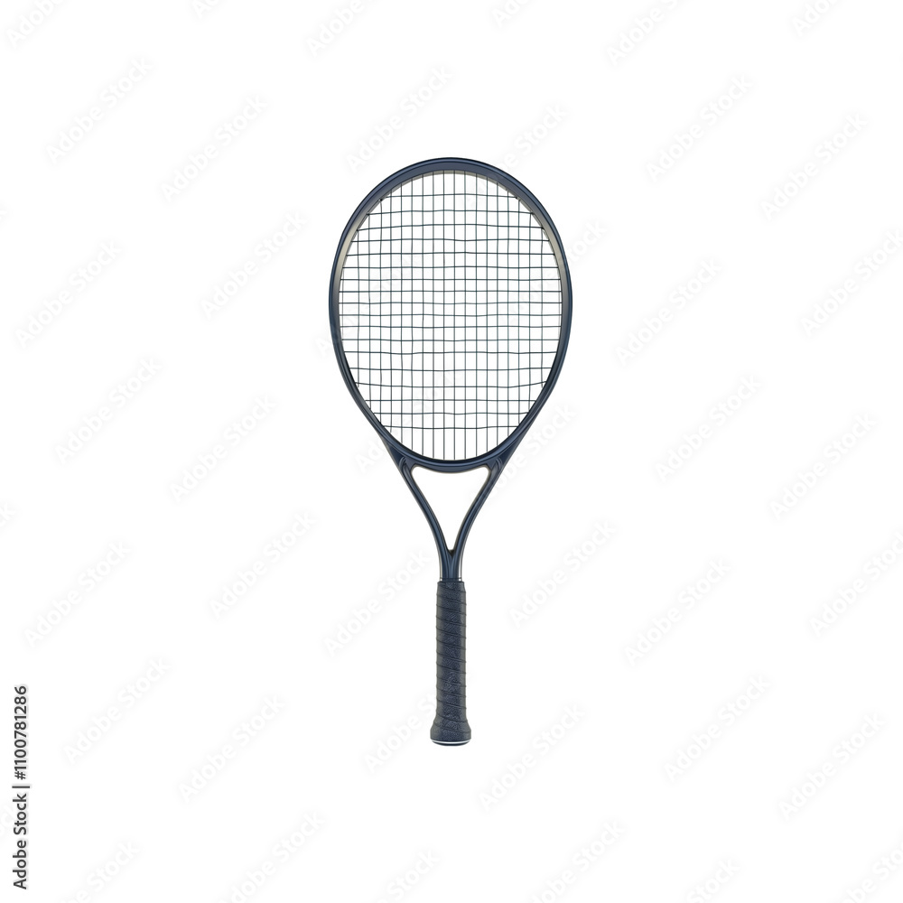 Tennis racket, 100% white background, 3d model, no outline, no s Tennis racket, 100% white background, 3d model, no outline, no s