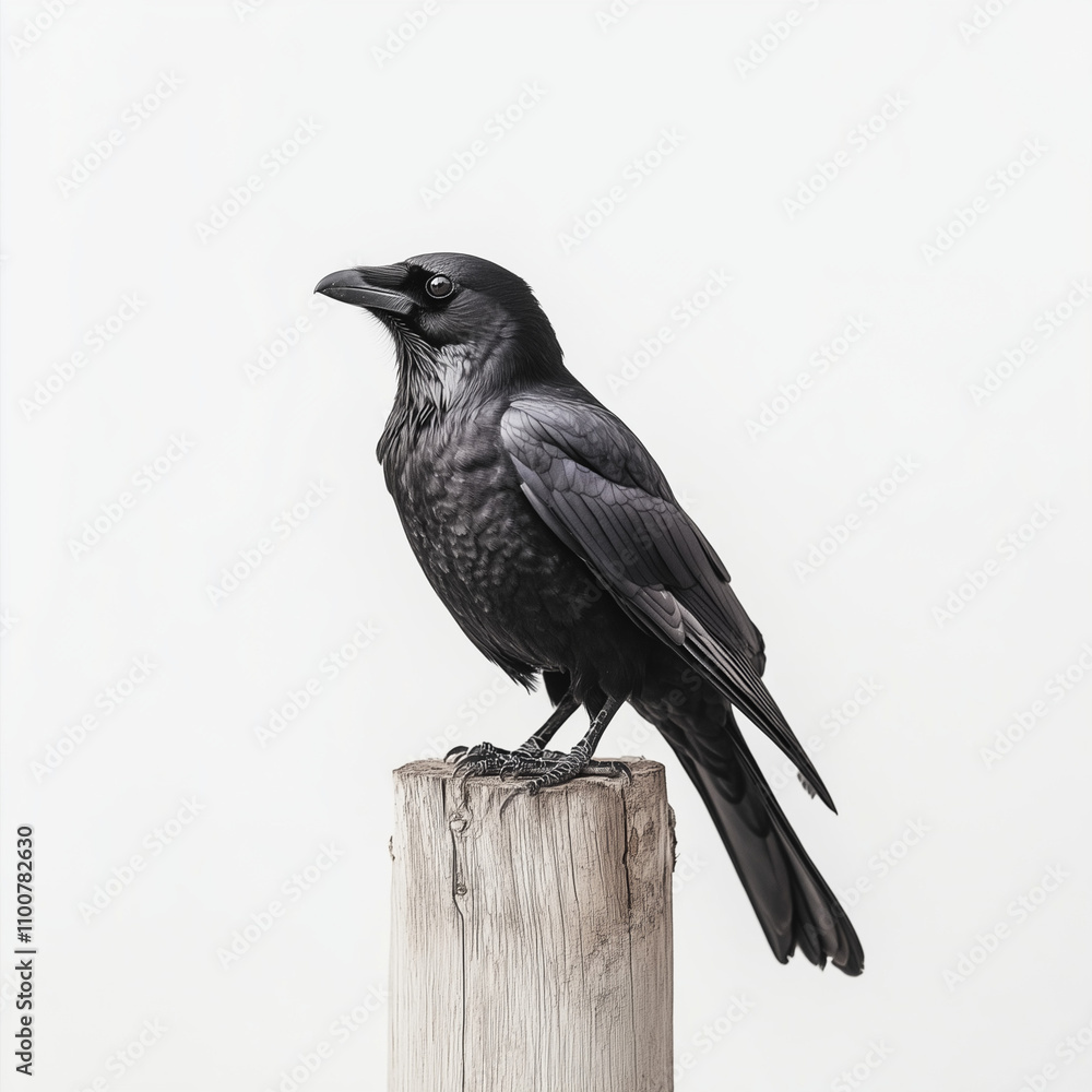 Fototapeta premium Crow on a log
