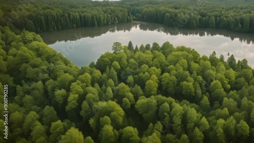 Wallpaper Mural the view of the forest and river from above is amazing Torontodigital.ca