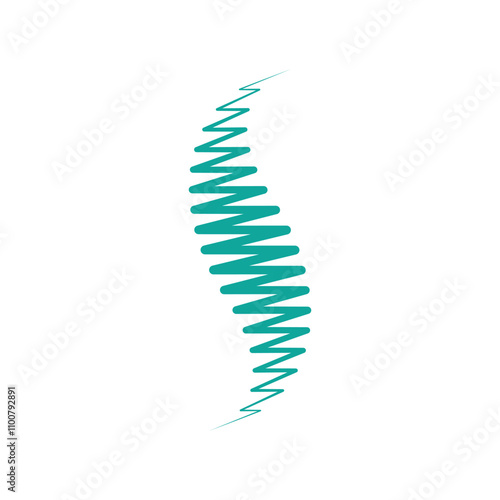 Stylized spine vector illustration for health and anatomy
