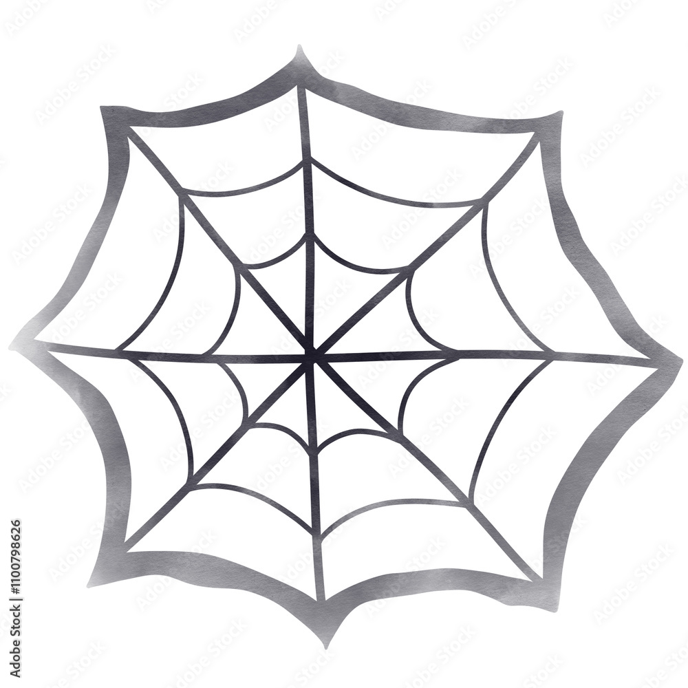 Fototapeta premium A spider web on white background