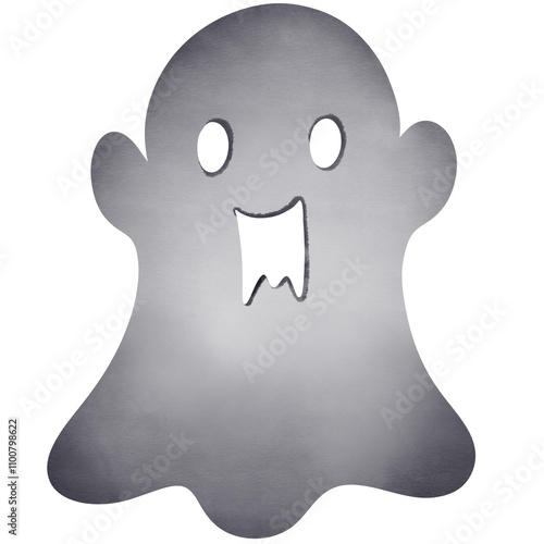 funny cartoon ghost, illustration of ghost