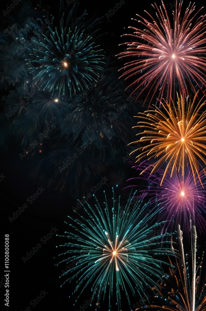 Obraz premium fireworks in the night sky