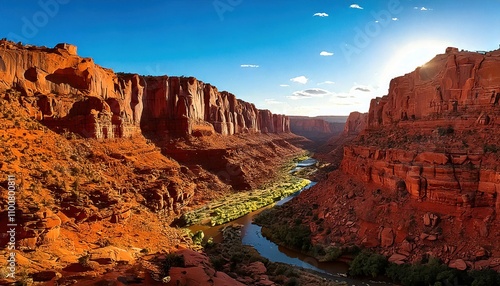 Dramatic Canyon with Winding River