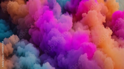 colorful smoke resembling clouds