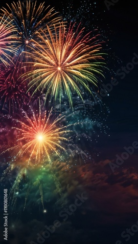 Wallpaper Mural fireworks in the night sky Torontodigital.ca