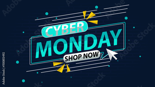 Cyber Monday with modern design and concept