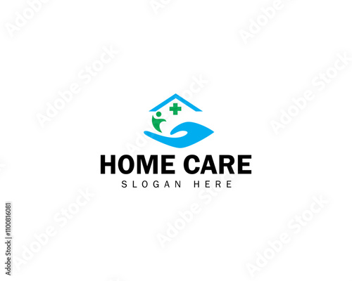 Home Care logo design, Health Care logo design, Hospital logo design template elements Emergency clinic medicine with help people symbols