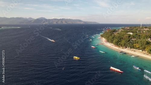 Established Aerial View of Kuta Mandalika Beach, Lombok, Indonesia