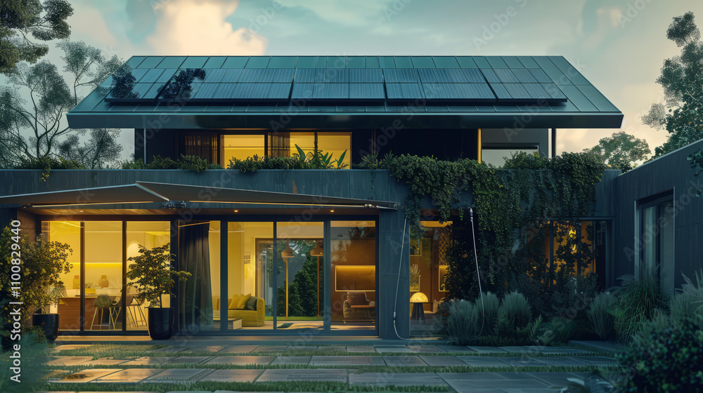 Obraz premium Sustainable energy concept.renewable electricity and fuel. Clean energy management for future environment