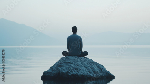 Tranquil Serenity: Man Medi...