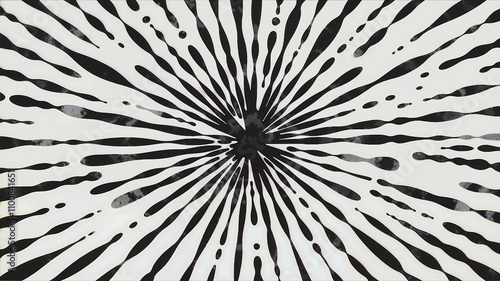 Black Ink Droplets with Blotches in Scattered Pattern. Concept of Creativity and Spontaneity