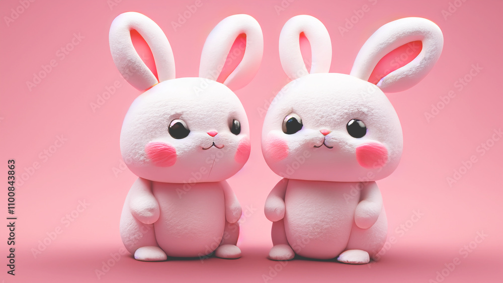 Fototapeta premium かわいいうさぎ