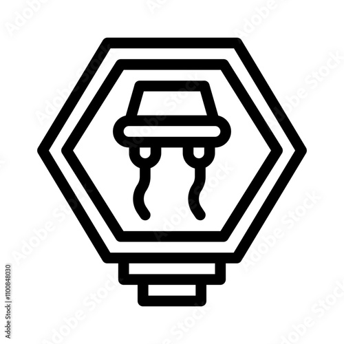 Slippery line icon