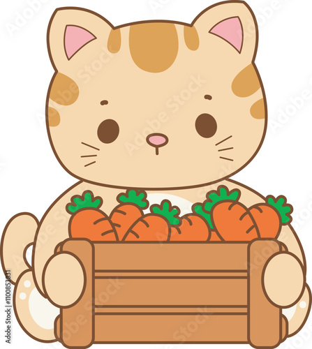Illustration of cute kitty icon.
Funny cat in daily activities elements.
