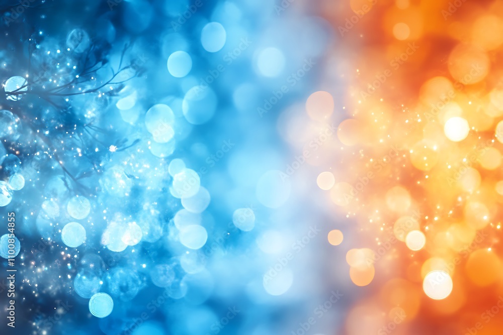 Obraz premium Dark blue design and orange gradient abstract background design banner with blur design 