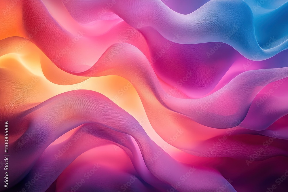 Fototapeta premium Abstract background with colorful wavy lines.
