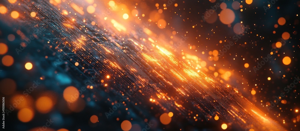 Obraz premium Abstract background with blurred lights and bokeh effect.