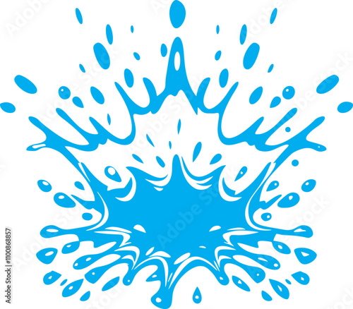 Splashes water drawing