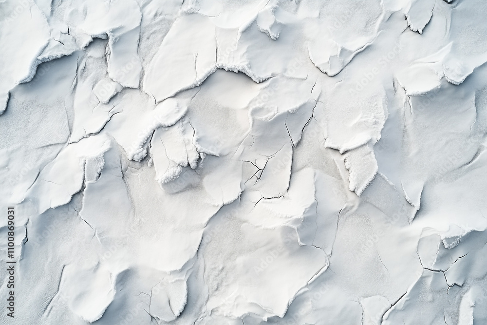 Obraz premium Aerial View of Frozen Winter Water Surface