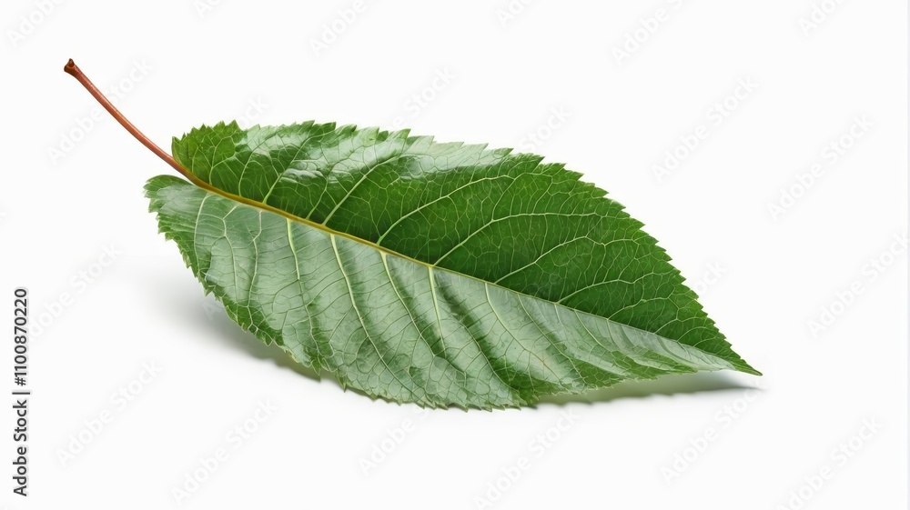 Fototapeta premium there is a leaf that is laying on the ground