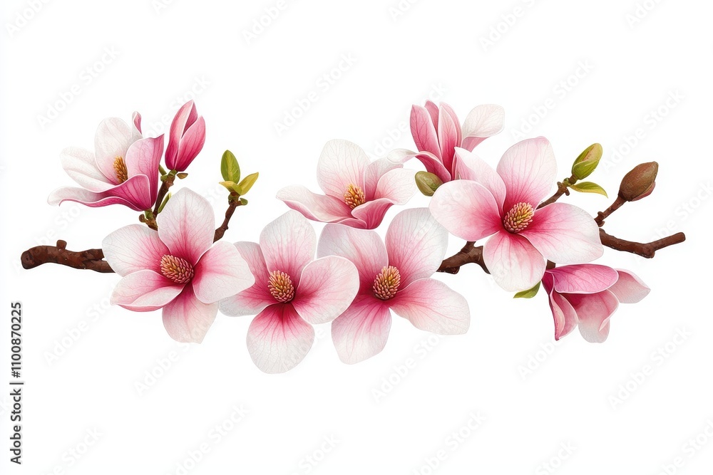 Elegant Magnolia with Soft Floral Details Elegant Magnolia with Soft Floral Details