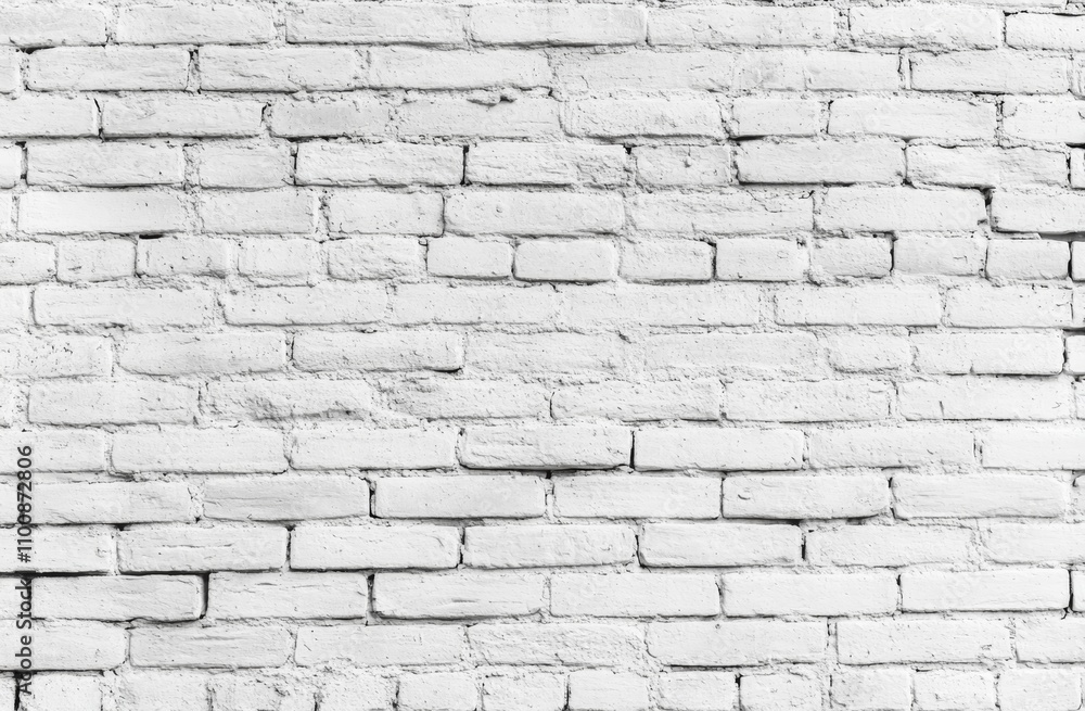Obraz premium White Brick Wall Texture Background Minimalist Grunge Surface