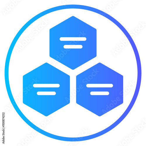 hexagonal gradient icon