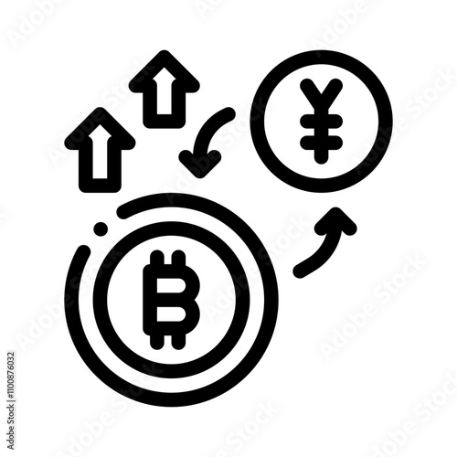 currency exchange line icon