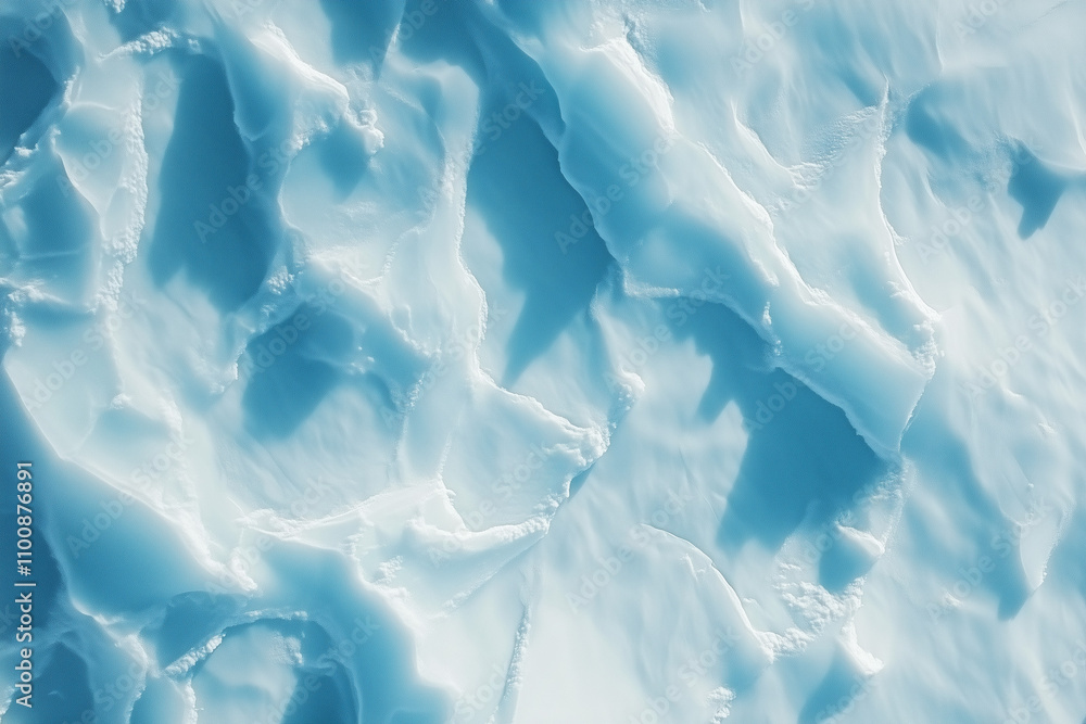 Obraz premium Aerial View of Frozen Winter Water Surface