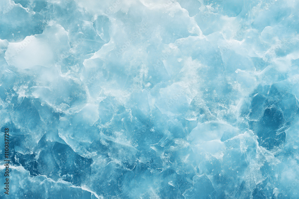 Obraz premium Aerial View of Frozen Winter Water Surface