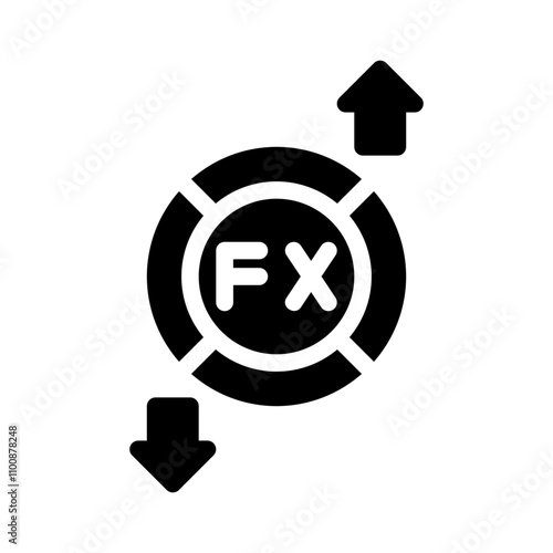 forex trading glyph icon