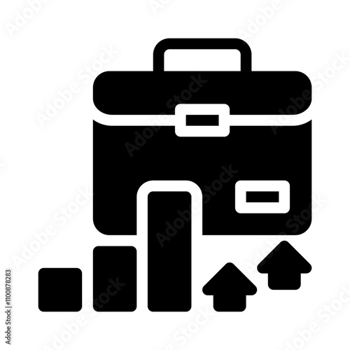 investment portfolio glyph icon
