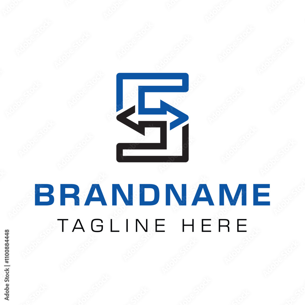 Naklejka premium Letter S Trading Arrow Logo, symbolizing growth, progress, and movement in trade