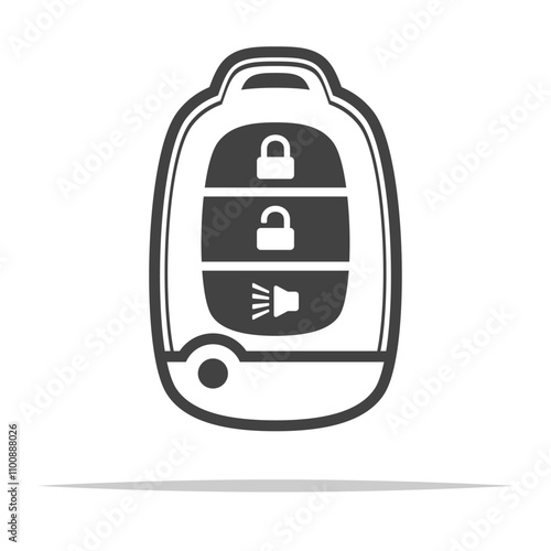 Car key fob icon transparent vector isolated
