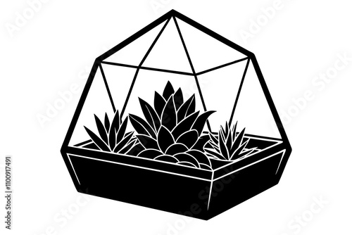 Succulent Arrangement in a Vintage Terrarium – Elegant Botanical Design