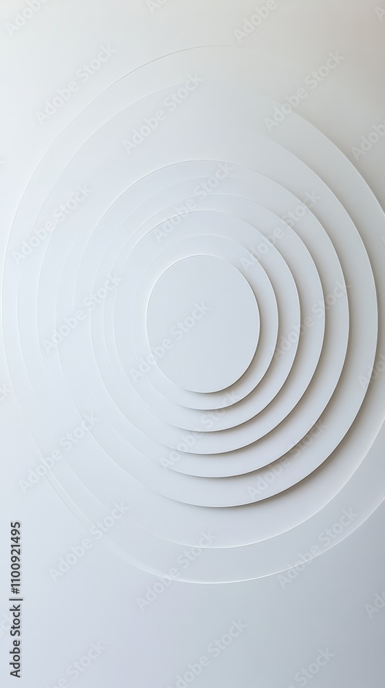Fototapeta premium Concentric Circles: A minimalist and elegant abstract design featuring concentric circles. The circles create a sense of depth and perspective. Perfect for modern and contemporary design projects. 