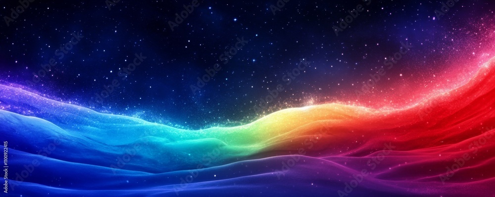 Festive Santa Surfing on a Rainbow Wave of Light in a Winter Cosmic Wonderland Festive Santa Surfing on a Rainbow Wave of Light in a Winter Cosmic Wonderland