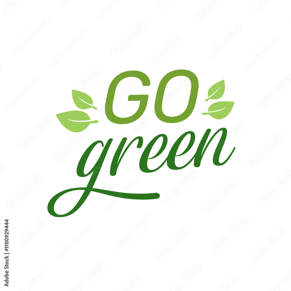Fototapeta premium Go Green Label