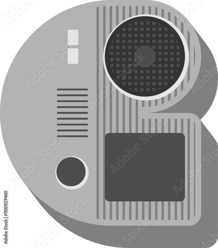 Boombox Letter Alphabet Vector Element G