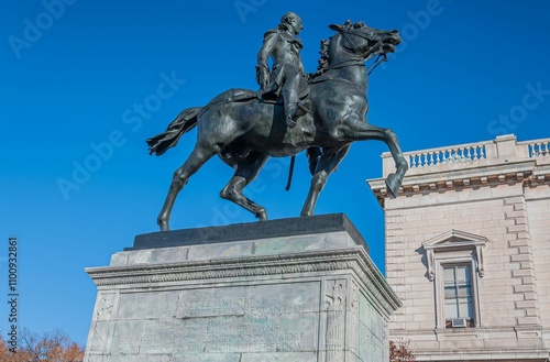 The La Fayette Memorial on a November Afternoon, Baltimore Maryland USA