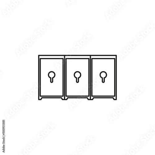 Banking locker icon Symbol mark in Outline style