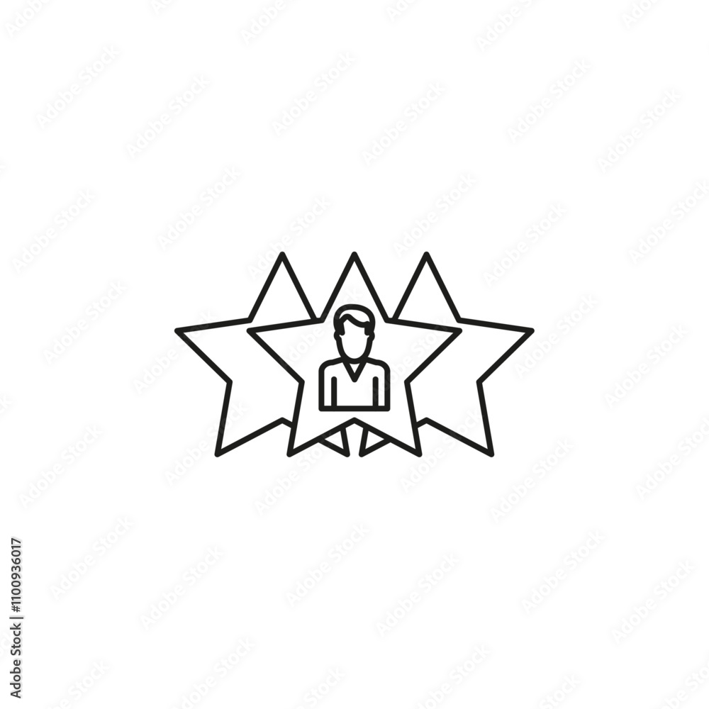 Fototapeta premium Best employee icon Symbol mark in Outline style