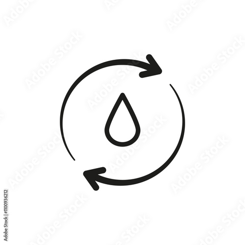 Blood flow icon Symbol mark in Outline style